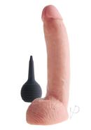 King Cock Squirting Dildo With Balls 9in - Vanilla